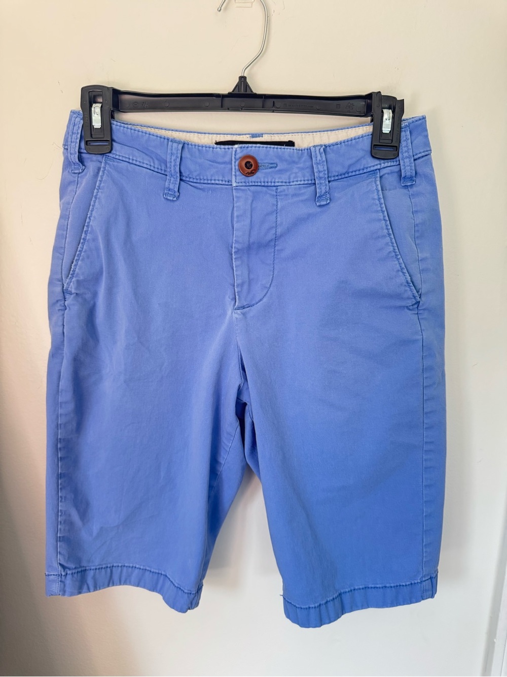 Hollister Cali Longboard 12” Chino Shorts Periwinkle Blue Epic Flex Size w26